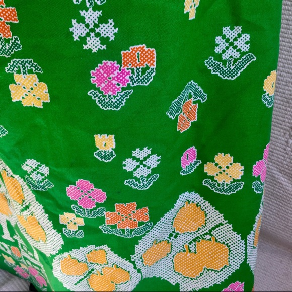 VTG 70s Malia Printed Floral Folk Maxi Skirt - Picture 7 of 8
